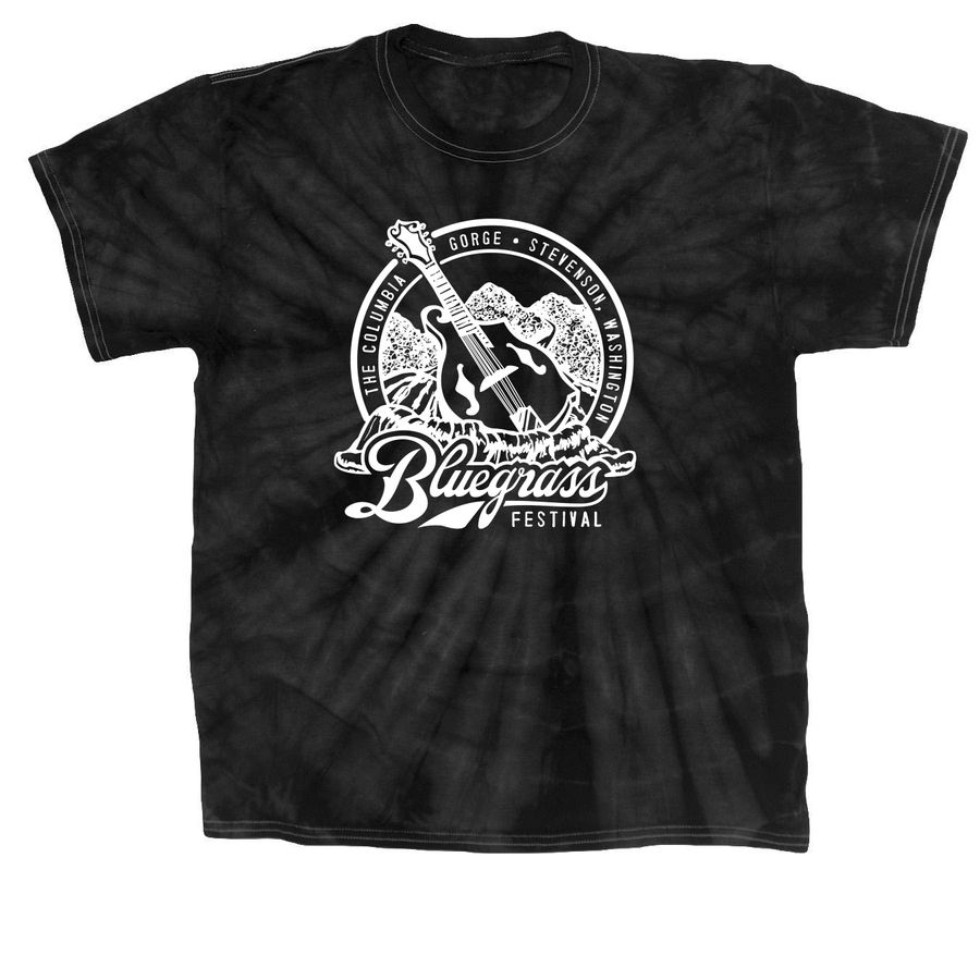 2026 Columbia Gorge Bluegrass&nbsp;, a Black Classic Tie Dye Tee