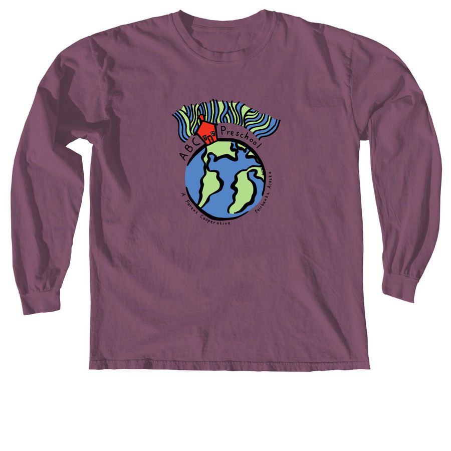 ABC Preschool Fundraising Merch, a Berry Comfort Colors Long Sleeve Tee