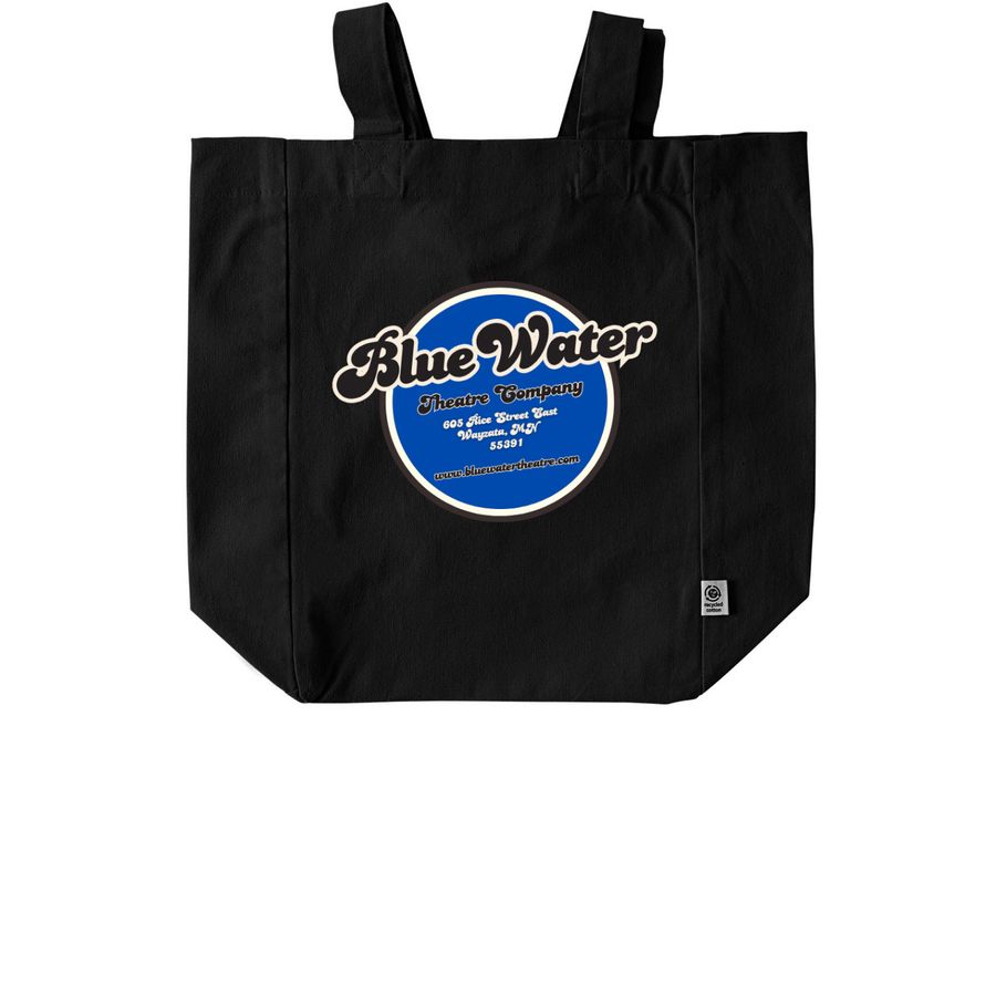 Blue Water Theatre Company Tote Bags, a Black Recycled Cotton Tote Bag