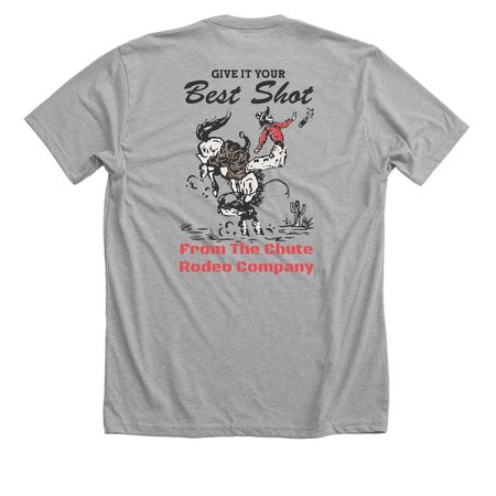 Best Shot, a Athletic Heather Premium Unisex Tee (back-view)