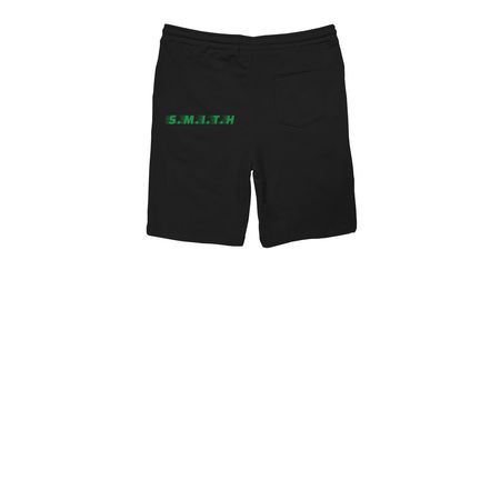 S.M.I.T.H, a Black Midweight Fleece Shorts (back-view)