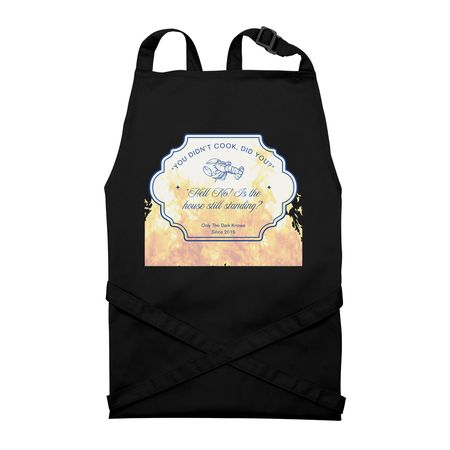 Raven's Apron, a Black Recycled Bib Apron