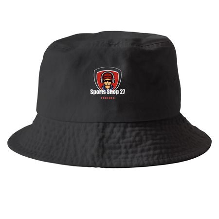 SportsShop27 Bucket Hat, a Black Printed Bucket Hat