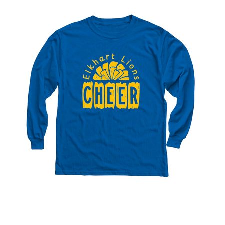 Elkhart Cheer - Sideline, a Royal Youth Long Sleeve Tee