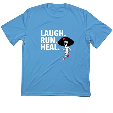 Team Gilda '26: Laugh. Run. Heal., a Carolina Blue Classic Performance Tee