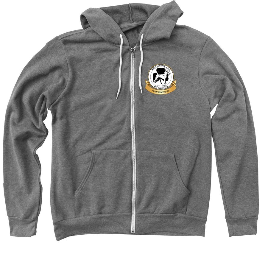 Front Zip Sweatshirt, a Deep Heather Zip Up Hoodie