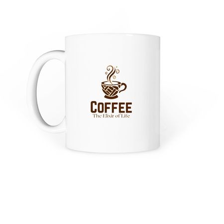 Coffee The Elixir Of Life, a White Coffee Mug (back-view)