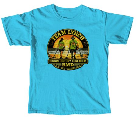 TEAM LYNCH B.M.D. Merchandise, a Lagoon Blue Comfort Colors Unisex Tee