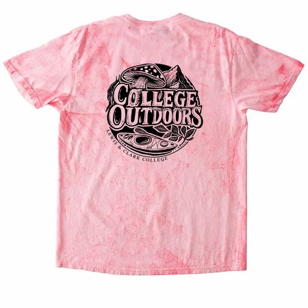 College Outdoors Circle Logo Tops, a Hibiscus Comfort Colors Colorblast Tee