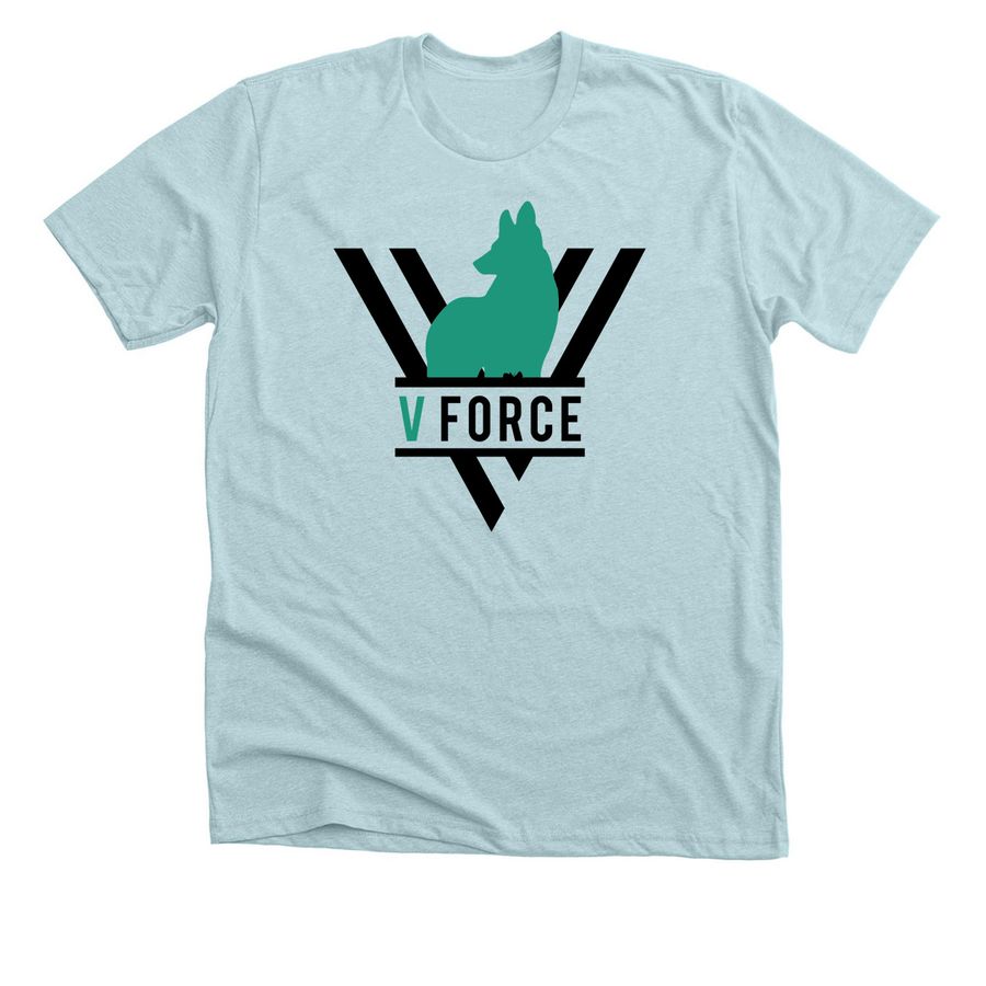V force Dog Training Logo&nbsp;, a Heather Ice Blue Premium Unisex Tee