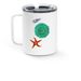 Tide Pool Creatures Mug, a White Stainless Steel Travel Mug (back-view)