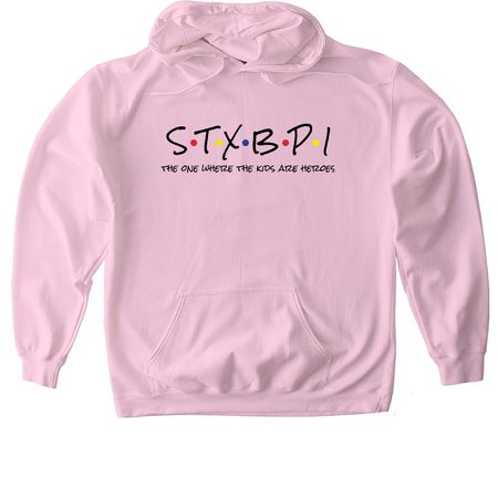 Stxbp1 Friends, a Light Pink Gildan Softstyle Pullover Hoodie