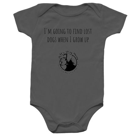 When I Grow Up, a Charcoal Infant Onesie