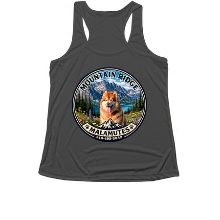 Harlequin and Clyde&nbsp;, a Iron Grey Women's Performance Tank (back-view)