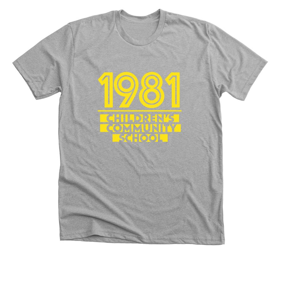 CCS 1981 Throwback, a Athletic Heather Premium Unisex Tee