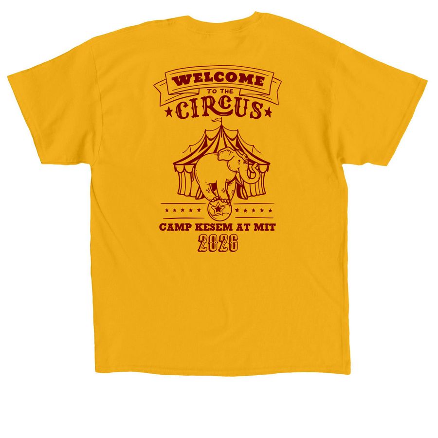 Official 2026 Camp Logo - Maroon, a Gold Classic Unisex Tee (back-view)