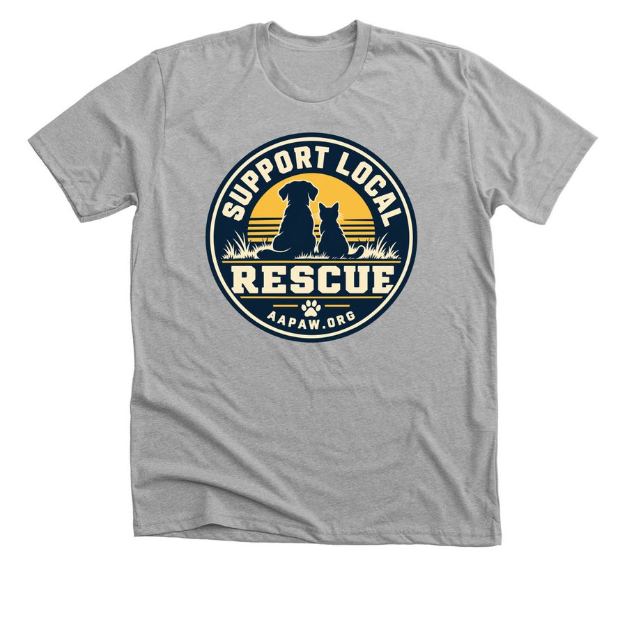 Support Local Rescue, a Athletic Heather Premium Unisex Tee