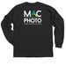 MAC Photography Apparel, a Black Classic Long Sleeve Tee (back-view)