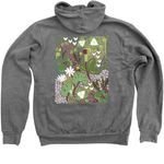 Excellent Ephemerals, a Deep Heather Zip Up Hoodie (back-view)