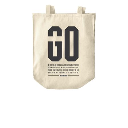 GO Tote Bag, a Natural Over-the-Shoulder Shopping Tote Bag
