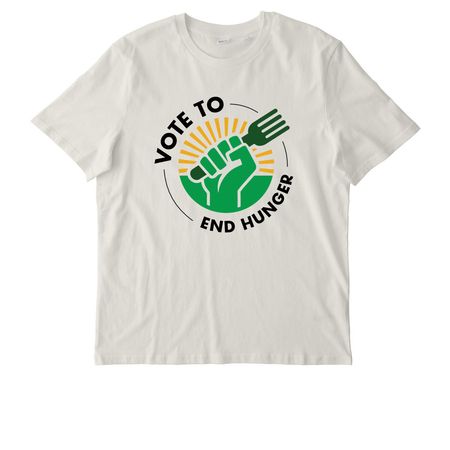 Vote to End Hunger, a Natural Raw Stanley/Stella Unisex Creator 2.0 Tee