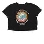 The Ankeny Rose Early Learning Center&nbsp;, a Black Women?s Flowy Cropped Tee (back-view)