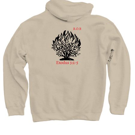 STRENGTH(hoodie), a Sand Pullover Hoodie (back-view)