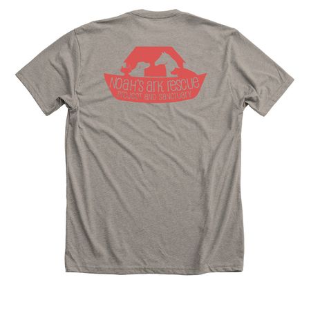 Santa Paws, a Heather Stone Premium Unisex Tee (back-view)