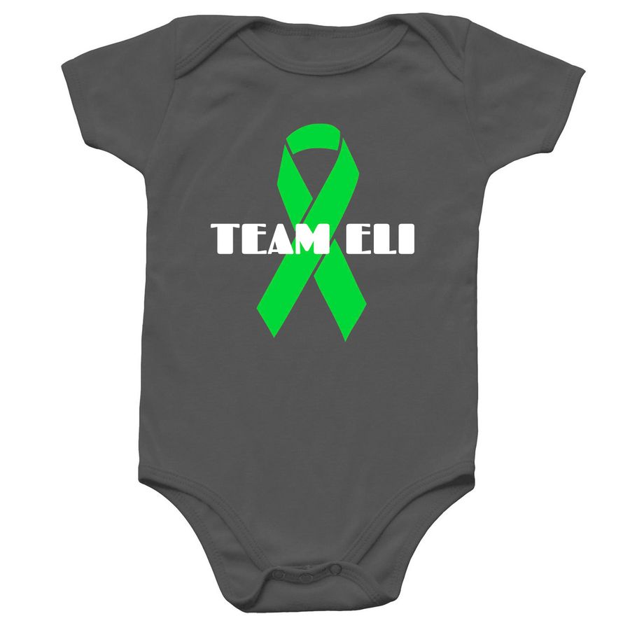Baby Team Eli Onesies, a Charcoal Infant Onesie