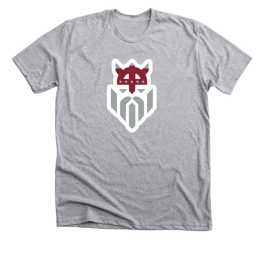 BURG LOGO, a Athletic Heather Premium Unisex Tee