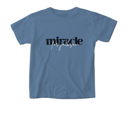 Miracle for Jackson, a Blue Jean Comfort Colors Youth Tee