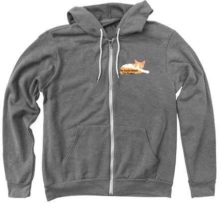 Community Cats - Just Tip It, a Deep Heather Zip Up Hoodie