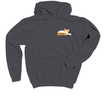 Community Cats - Just Tip It, a Charcoal Youth Pullover Hoodie