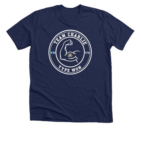 Team Charlie - Type Won, a Solid Navy Blend Premium Unisex Tee