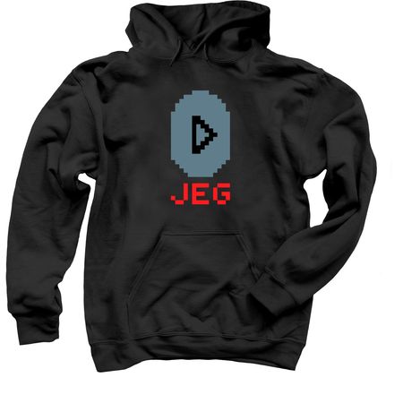 JEG Sweatshirt, a Black Pullover Hoodie