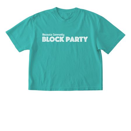 Wacousta Block Party, a Chalky Mint Comfort Colors Boxy Tee