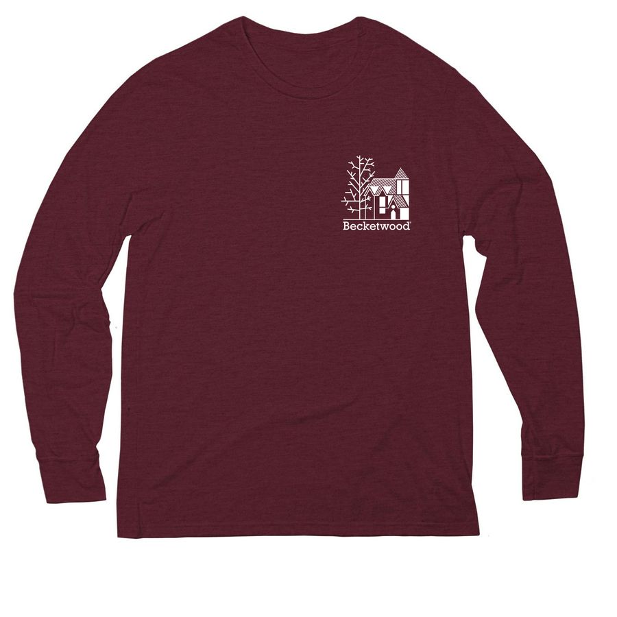 Long sleeve eco friendly tee, a Vino Red Allmade Eco Triblend Long Sleeve Tee