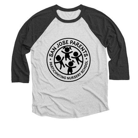 Batter Up!, a Black and Heather White 3/4 Sleeve Baseball Tee