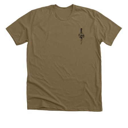 Skull & Kopis, a Heather Olive Premium Unisex Tee
