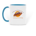CritterAid Wild Life Rescue, a Light Blue Two-Tone Ceramic Mug (back-view)