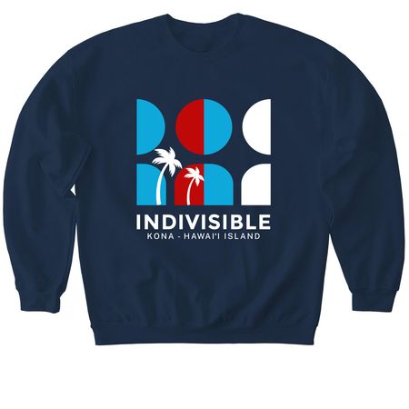 Kona Indivisible Tee | No Design on Back, a Navy Softstyle Crewneck Sweatshirt