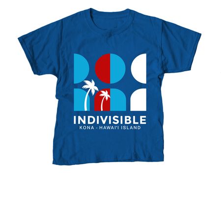 Kona Indivisible Tee | No Design on Back, a Royal Blue Youth Unisex Tee