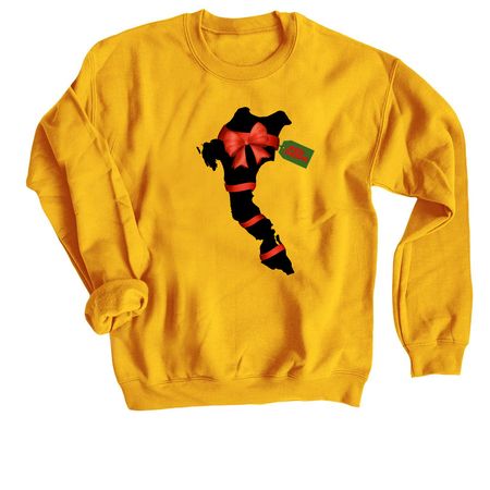 2023 Sugar Island Merry Christmas, a Gold Crewneck Sweatshirt