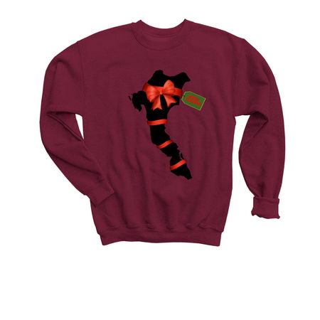 2023 Sugar Island Merry Christmas, a Maroon Youth Crewneck Sweatshirt