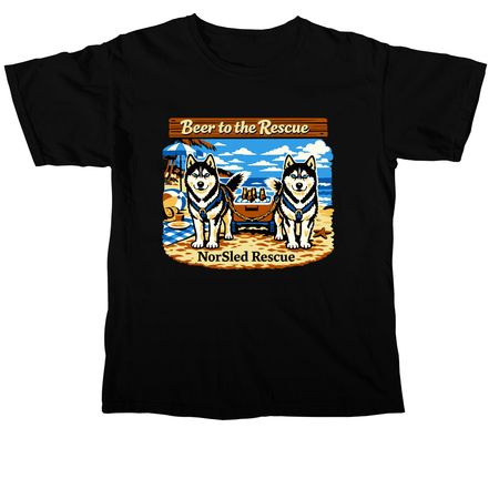 Beer To the Rescue, a Black Comfort Colors Unisex Tee