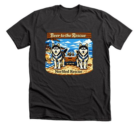 Beer To the Rescue, a Dark Grey Heather Premium Unisex Tee