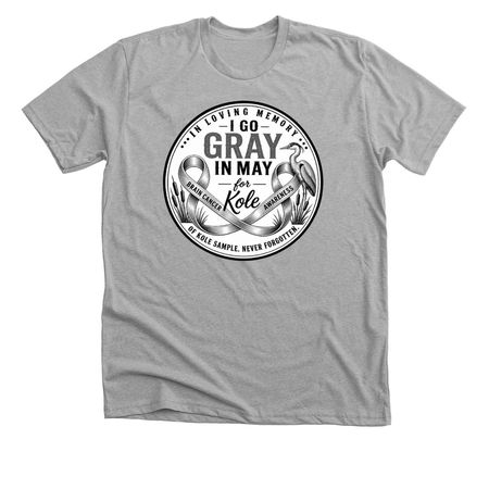 GO GRAY IN MAY, a Athletic Heather Premium Unisex Tee