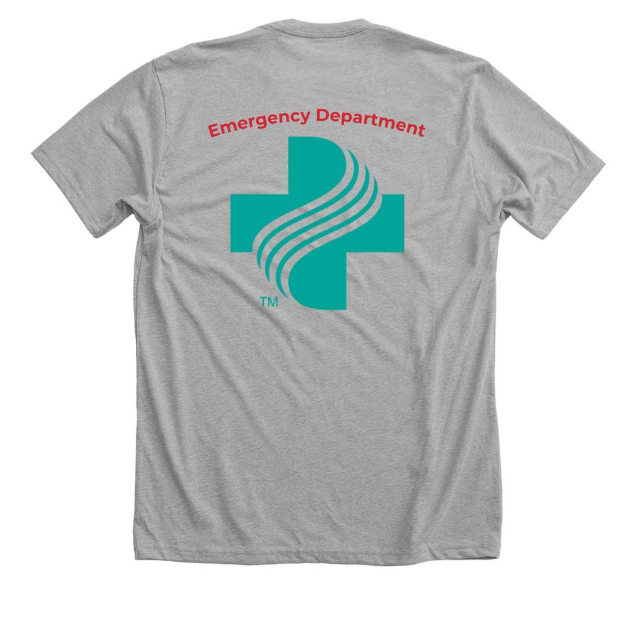 SAFH Shirt, a Athletic Heather Premium Unisex Tee (back-view)