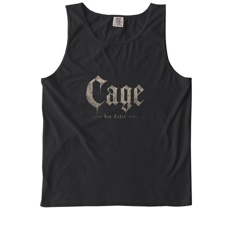 CAGE, a Black Comfort Colors Tank Top
