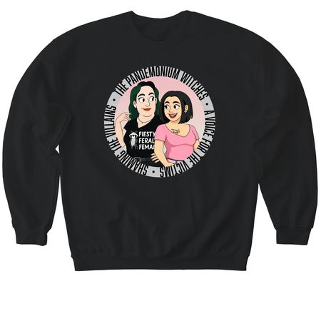The Pandemonium Witches, a Black Softstyle Crewneck Sweatshirt